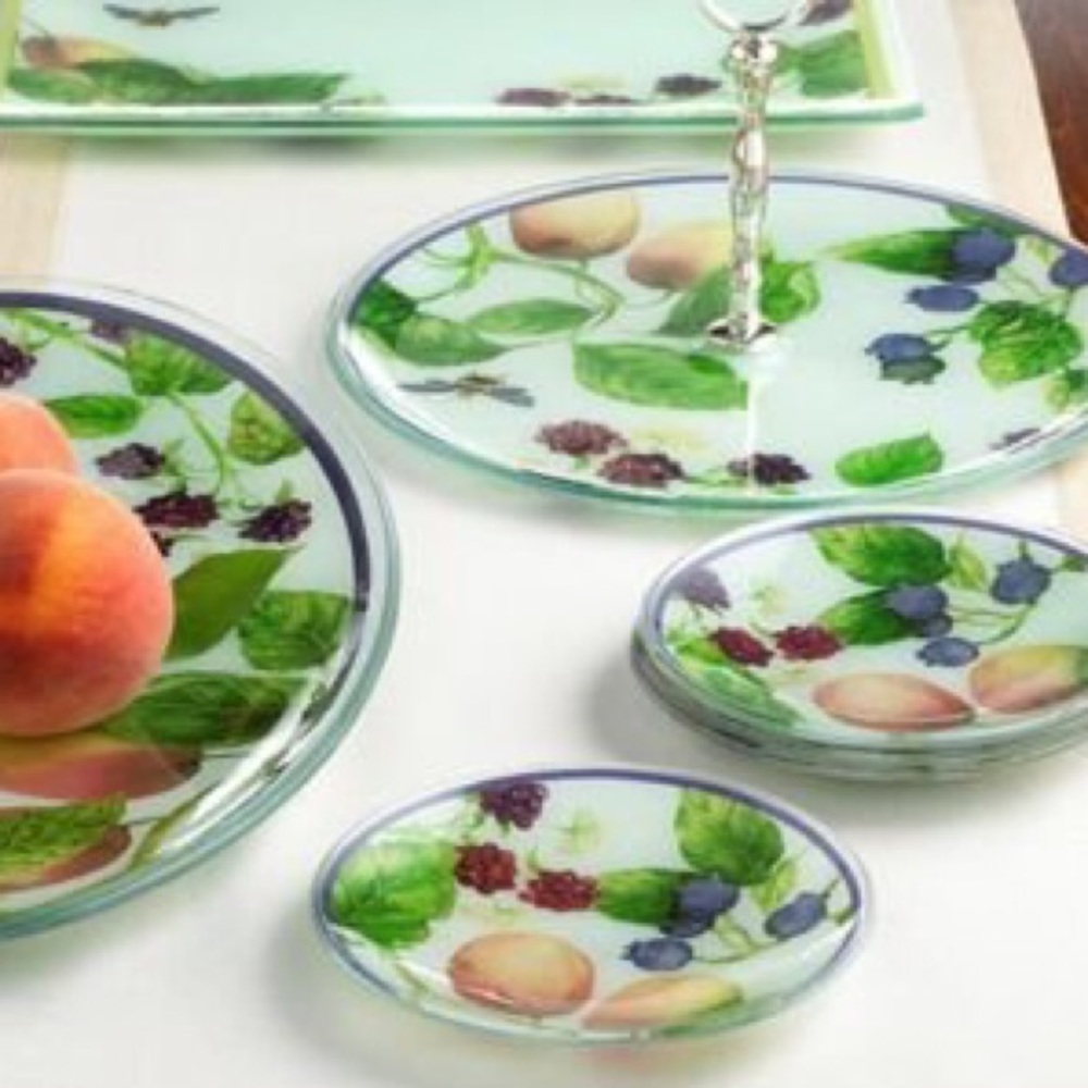 NWT Gorham Fall Orchard set of 4 plates -Fused